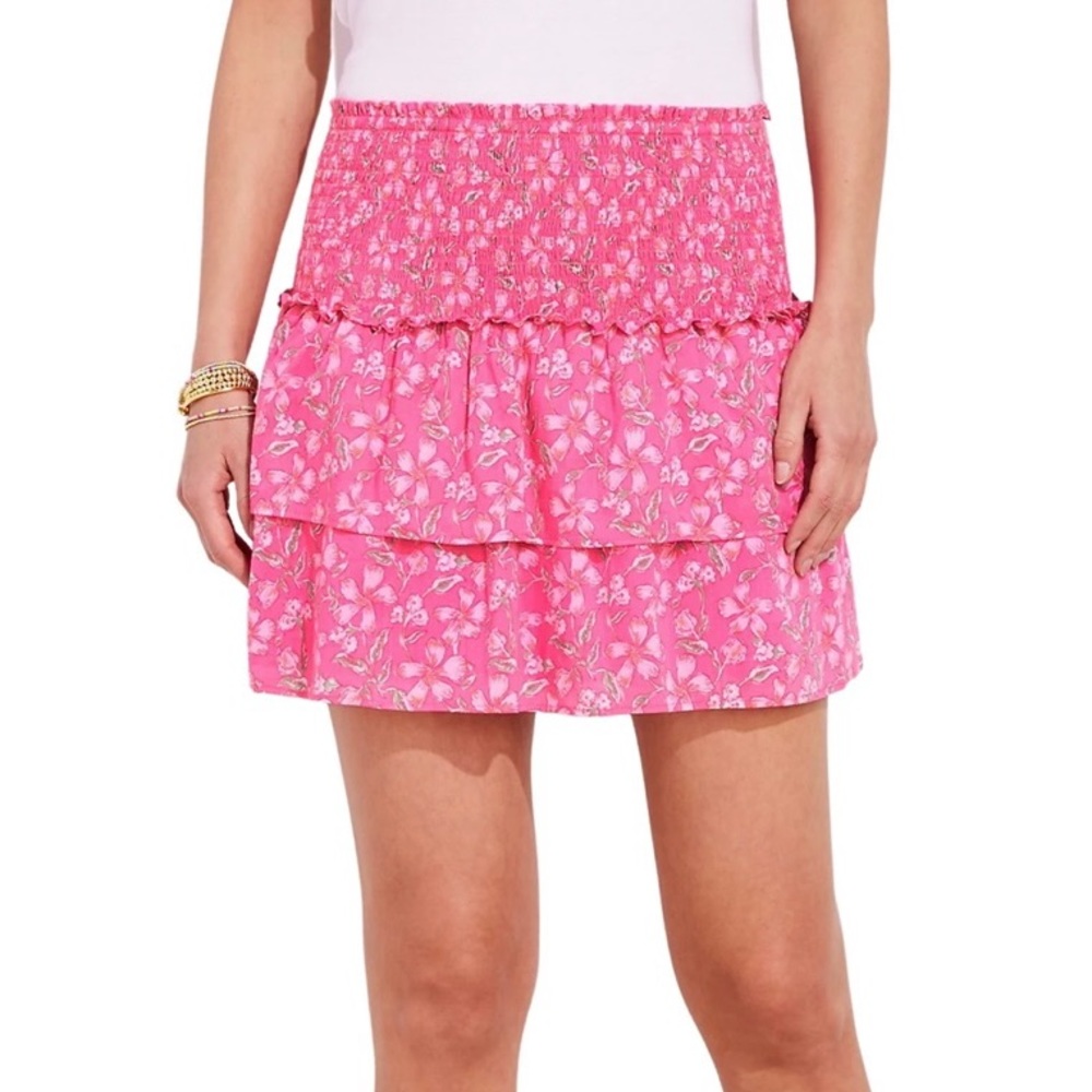 VINEYARD VINES OLEANDER FLORAL SMOCKED SKIRT, NWT M